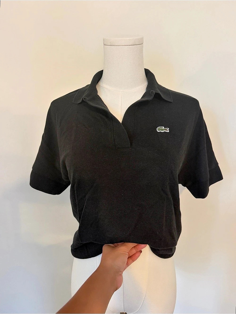 Lacoste Loose Fit Polo Black Size XS Like New